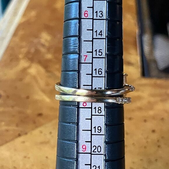 Brazilian Citrine Sterling Silver Ring Set Size 7.75 - Picture 8 of 9